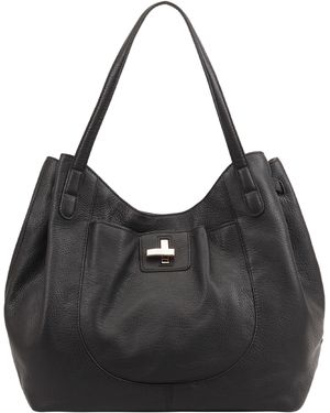 Paul Costelloe Bolivar Leather Shoulder Bag - Black