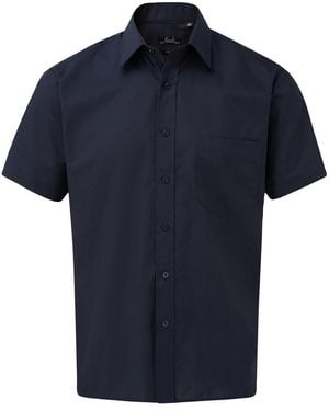 PREMIER Short Sleeve Poplin Shirt - Blue