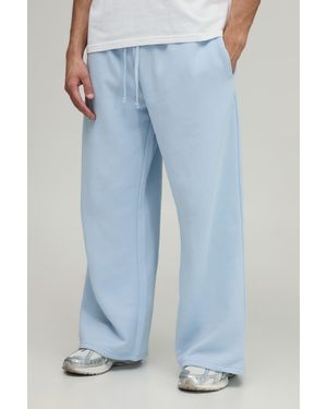 BoohooMAN Essential Wide Leg Jogger - Blue
