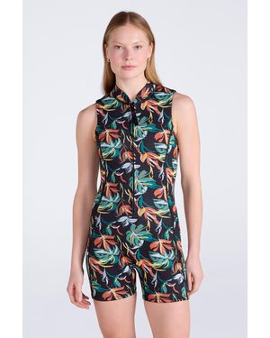 Mountain Warehouse Shorty Wetsuit With Pull Zip Fastening Neoprene Swimwear - White