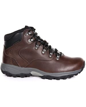 Regatta Great Outdoors Bainsford Waterproof Leather Hiking Boots (Peat) - Brown