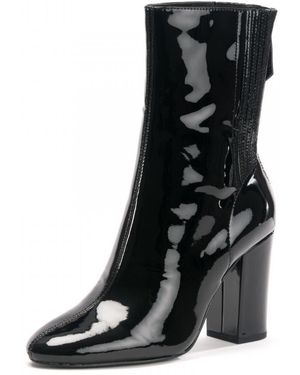 Ash Jasmin Heeled Boots Patent Leather - Black
