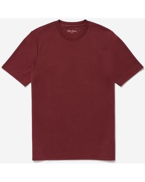 Oliver Sweeney Classic Fit 240Gsm Cotton Jersey Tee - Red