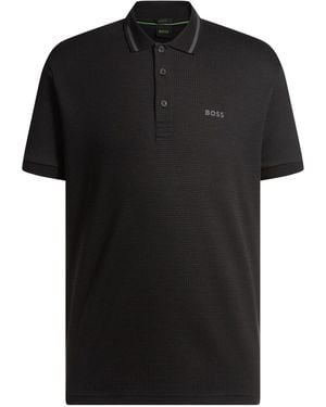 BOSS Paddy Tape Jq Polo Shirt - Black