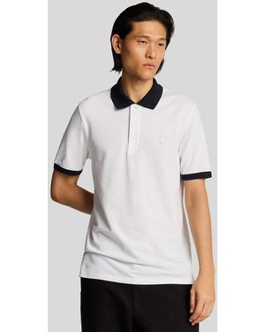 Lyle & Scott Superfine Cotton Contrast Polo Shirt - White