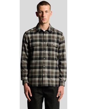 Lyle & Scott Brushed Cotton Check Shirt - Black