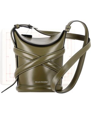 McQueen The Curve Bucket Bag - Green
