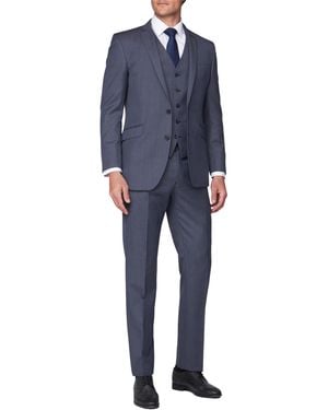 Scott Sharkskin Contemporary Fit Suit Jacket - Blue