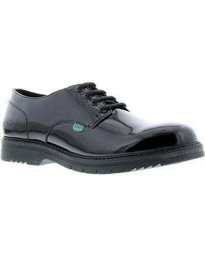 Kickers Finley Lace Up Patent Shoes - Black
