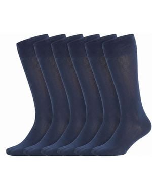 Kisses&Love 6 Pairs Executive Socks Kl66030 - Blue