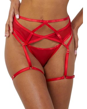 Playful Promises Wolf & Whistle Sarah Suspender Belt - Red