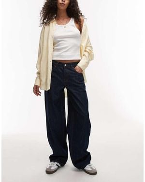 TOPSHOP Cinch Low Rise Relaxed Jean - Blue