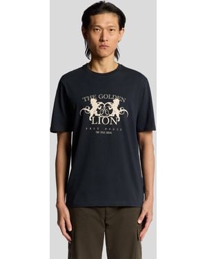 Lyle & Scott Golden Lion Graphic T-Shirt - Black