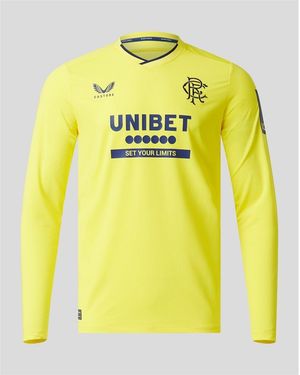 Castore Rangers Fc V Neck Regular Fit T Shirt - Yellow