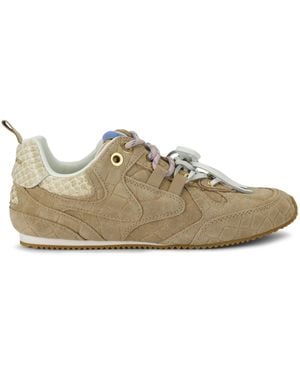Kurt Geiger Suede K Slim Runner Trainers - Natural