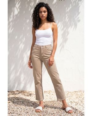 Roman Petite Stretch Straight Leg Jeans - Natural