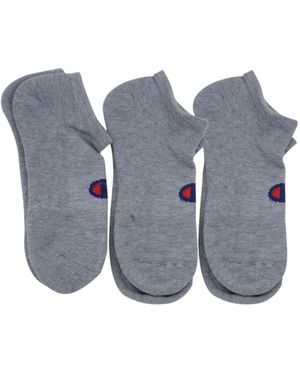 Champion Low Cut Socks 3 Pack Regular Soft Cotton Gym Sports Trainer - Blue