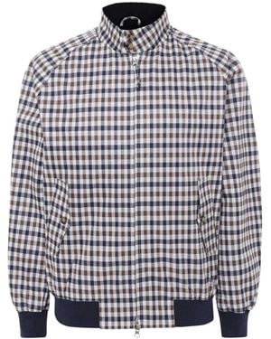 Aquascutum Active Archival Club Check Jacket - Natural
