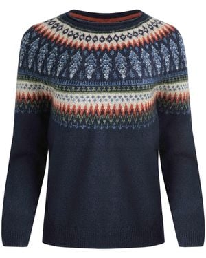 Weird Fish Ladies Lowell Fair Isle Eco Friendly Jumper - Blue