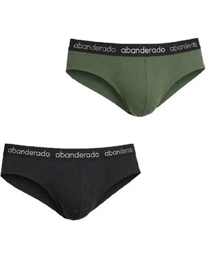 Abanderado Pack Of 2 Elastic Cotton Briefs Aa595 - Green