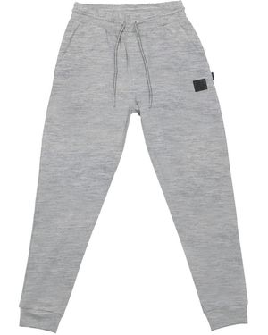 Aquascutum Solid Patterned Tapered Fit Slim Joggers - Grey