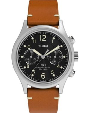 Timex Military Mk1 Watch Tw2Y71100 Leather - Brown