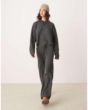 Jdy Knitted Trouser Co-Ord - Grey