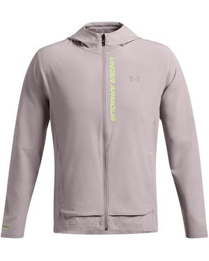 Under Armour Outrun Storm Hooded Running Jacket - Purple