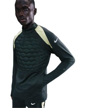 Nike Winter Warrior Zip Neck Raglan Drill Top - Green