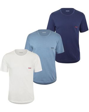 HUGO 3 Pack Of Pyjama T-Shirts - Blue