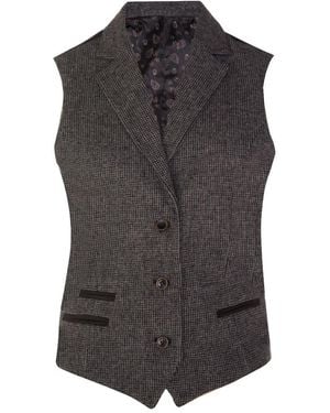 TruClothing Tweed 1920S Herringbone Waistcoat - Grey