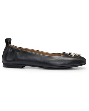 BOSS Dasy Double B Monogram Ballerina Court Shoes - Blue