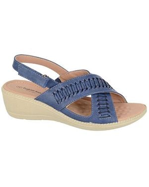Boulevard Petra Wide Fit Sandals - Blue