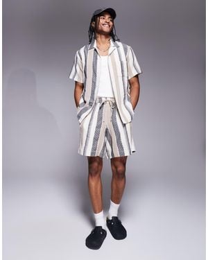 South Beach Textured Short Sleeve Shirt - Multicolour