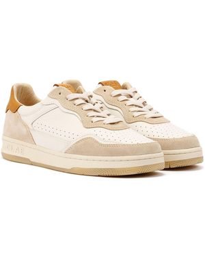 CLAE Haywood Fog Leren Witte Sneakers Voor
