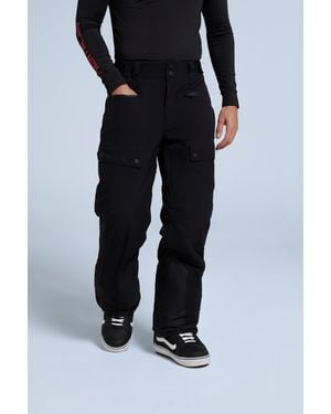 Mountain Warehouse 'Glaze' Snow Trousers Casual Straight Leg Adjustable Waist Winter Trouser - Black