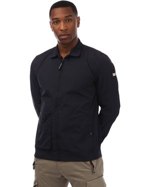 Weekend Offender Granville Pocket Nylon Overshirt - Blue