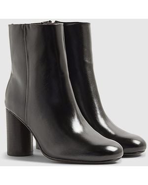 River Island Ankle Boots Round Heeled Pu - Black