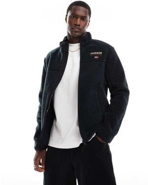Napapijri Tynik Logo Full Zip Fleece Jacket - Blue
