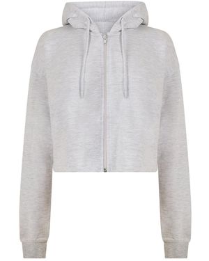 Miso Cropped Hoodie - White