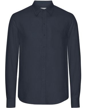 COLORFUL STANDARD Long Sleeve Linen Shirt - Blue