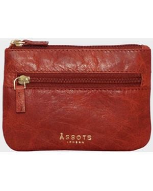 Assots London Mary' Soft Small Leather Coin Purse - Red