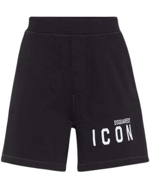 DSquared² Icon Logo Relax Fit Short Cotton - Blue