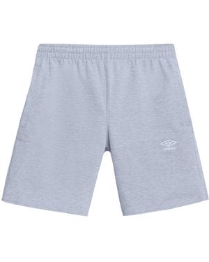 Umbro Fleece Logo Casual Shorts Marl) - Blue