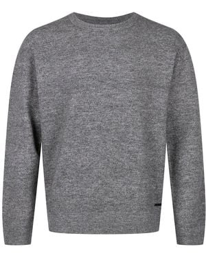 Luke 1977 Salcombe Crew Neck Knitted Jumper - Grey