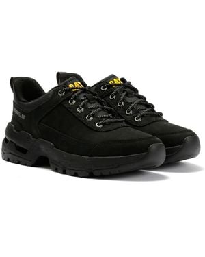 Caterpillar Surge Hiker Lo Waxy Nubuck Lace-Up Shoes - Black