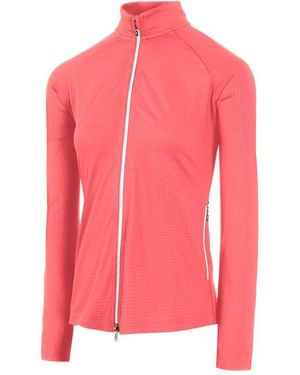 Island Green Ladies Embossed Full Zip Jacket - Pink