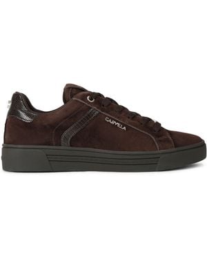 Carvela Kurt Geiger Suede Fabric Daze Trainers - Brown