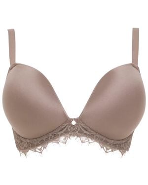 Figleaves Xz250Vf Smoothing Non Wired Lace Bra - Natural