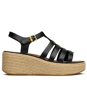 Fitflop Espadrille Flatform Sandalen - Zwart